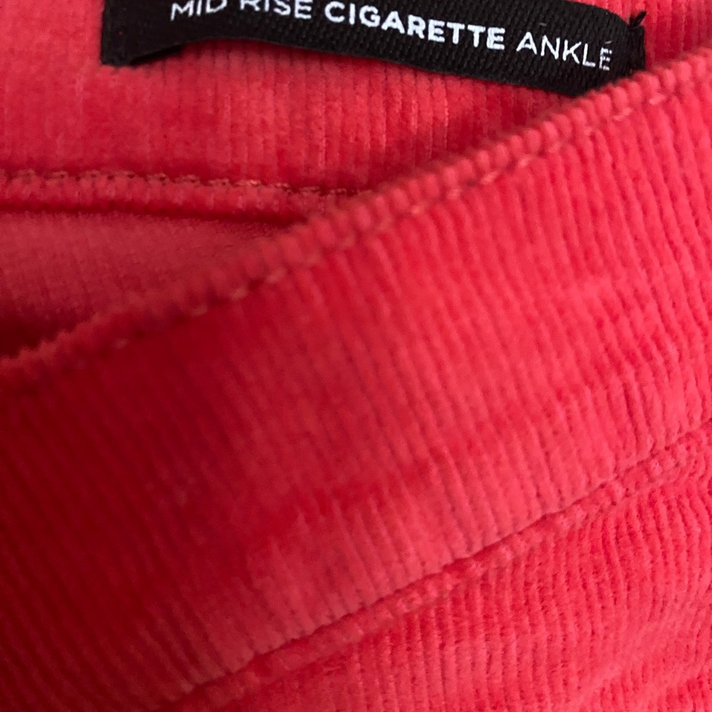 BDG Corduroy Coral Corduroy Ankle Pants Middle Rise Cigarette
